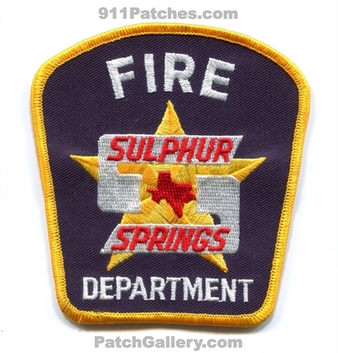 Sulphur Springs Fire Department Patch (Texas)
Scan By: PatchGallery.com
Keywords: dept.