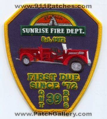 Sunrise Fire Rescue Department Station 39 (Florida)
Scan By: PatchGallery.com
Keywords: dept. company co. qnt quint truck rescue 1 first due since &#039;72