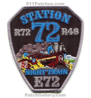 Sunrise Fire Rescue Department Station 72 Patch (Florida)
Scan By: PatchGallery.com
Keywords: dept. engine e72 r48 r72 company co. night train