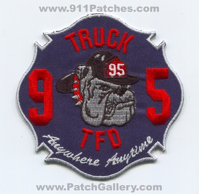 TFD Fire Department Truck 95 Patch (UNKNOWN STATE)
Scan By: PatchGallery.com
Keywords: t.f.d. dept. company co. station anywhere anytime bulldog