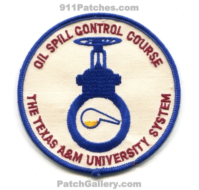 Texas A&M University Oil Spill Control Course Patch (Texas)
Scan By: PatchGallery.com
Keywords: the am aandm hazmat haz-mat system