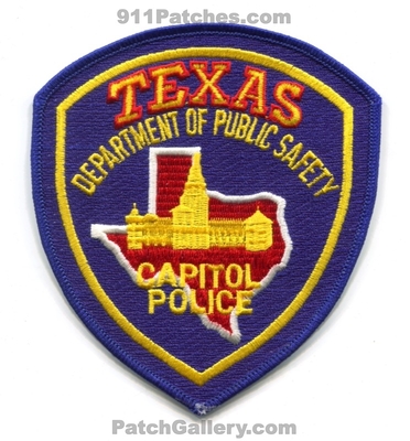 Texas Department of Public Safety DPS Capitol Police Patch (Texas)
Scan By: PatchGallery.com
Keywords: dept. highway patrol trooper