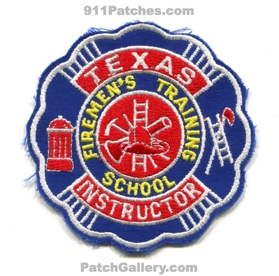 Texas Firemens Training School Instructor Patch (Texas)
Scan By: PatchGallery.com
Keywords: fire department dept. teex