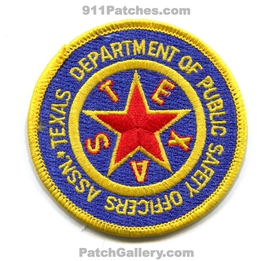 Texas Department of Public Safety Officers Association Patch (Texas)
Scan By: PatchGallery.com
Keywords: dept. dps assn. police
