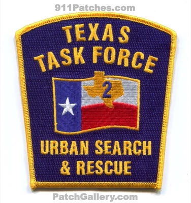 Texas Task Force 2 Urban Search and Rescue USAR Patch (Texas)
Scan By: PatchGallery.com
Keywords: tf2 tf-2 fema