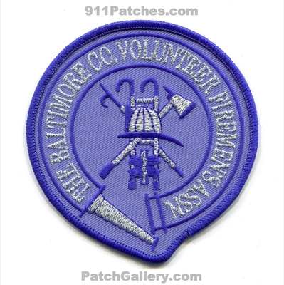 The Baltimore County Volunteer Firemens Assocation Fire Patch (Maryland)
Scan By: PatchGallery.com
Keywords: co. vol. firemans assoc. assn. department dept.