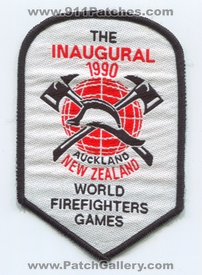 World Firefighters Games Inaugural 1990 Auckland Patch (New Zealand)
Scan By: PatchGallery.com
Keywords: the fire department dept.