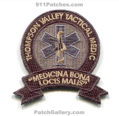 Thompson Valley Tactical Medic Patch (Colorado)
[b]Scan From: Our Collection[/b]
Keywords: ambulance ems paramedic medicina bona locis malis