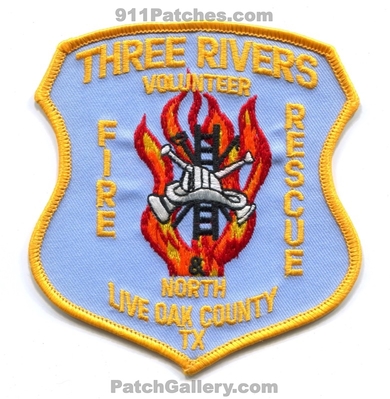 Three Rivers Volunteer Fire Rescue Department North Live Oak County Patch (Texas)
Scan By: PatchGallery.com
Keywords: 3 vol. dept. co.