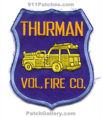 Thurman Volunteer Fire Company Patch (New York)
Scan By: PatchGallery.com
Keywords: vol. co. department dept.