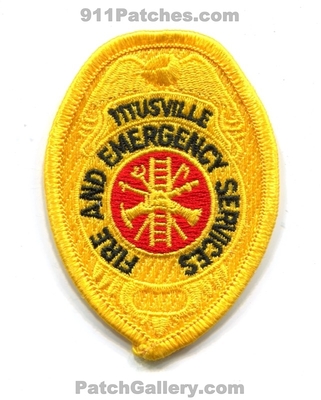 Titusville Fire and Emergency Services Department Patch (Florida)
Scan By: PatchGallery.com
Keywords: & es dept.