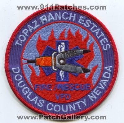Topaz Ranch Estates Volunteer Fire Rescue Department (Nevada)
Scan By: PatchGallery.com
Keywords: dept. vfd douglas county