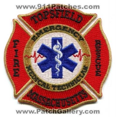 Topsfield Fire Rescue Department Emergency Medical Technician (Massachusetts)
Scan By: PatchGallery.com
Keywords: dept. emt