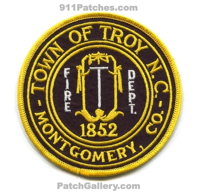 Troy Fire Department Montgomery County Patch (North Carolina)
Scan By: PatchGallery.com
Keywords: town of dept. 1852 co.