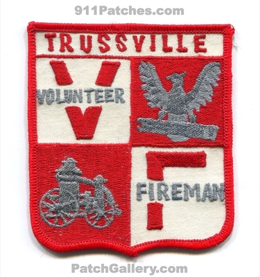 Trussville Fire Department Volunteer Fireman Patch (Alabama)
Scan By: PatchGallery.com
Keywords: dept. vol.