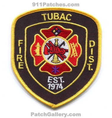 Tubac Fire District Patch (Arizona)
Scan By: PatchGallery.com
Keywords: dist. department dept. est. 1974