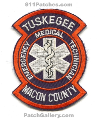 Tuskegee Macon County Emergency Medical Technician EMT EMS Patch (Alabama)
Scan By: PatchGallery.com
Keywords: co. services ambulance