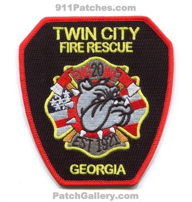 Twin City Fire Rescue Department Engine 20 Patch (Georgia)
Scan By: PatchGallery.com
[b]Patch Made By: 911Patches.com[/b]
Keywords: dept. company co. station est 1921 bulldog