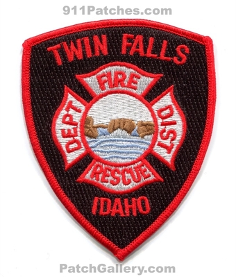 Twin Falls Fire Rescue Department District Patch (Idaho)
Scan By: PatchGallery.com
Keywords: dept. dist.