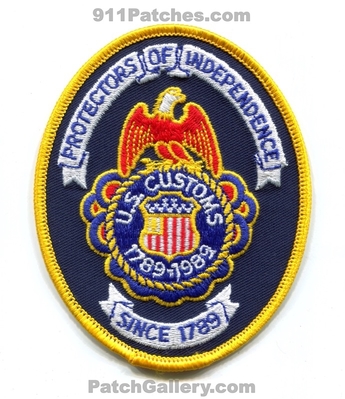 United States Customs and Border Protection CBP 200 Years 1789-1989 Patch
Scan By: PatchGallery.com
Keywords: us u.s. since protectors of independence federal police