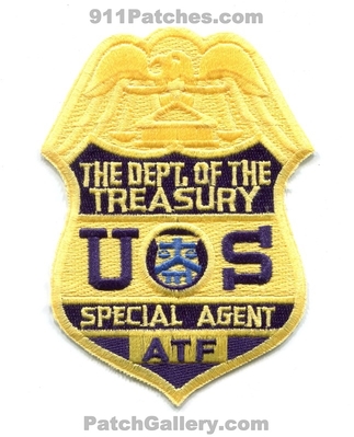 United States Department of the Treasury Bureau of Alcohol Tobacco Firearms and Explosives ATF Special Agent Patch
Scan By: PatchGallery.com
Keywords: dept.