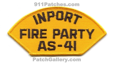 USS McKee AS-41 Inport Fire Party USN Navy Military Patch (California)
Scan By: PatchGallery.com
