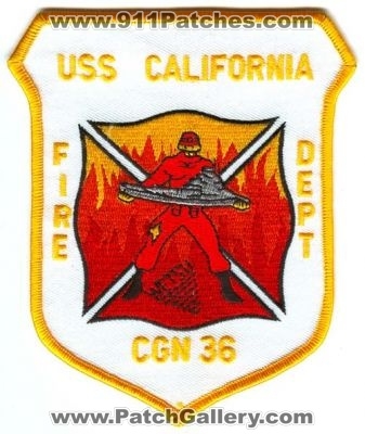 USS California Fire Department (California)
Scan By: PatchGallery.com
Keywords: u.s.s. dept. cgn-36 dlgn-36 wetsu usn navy military