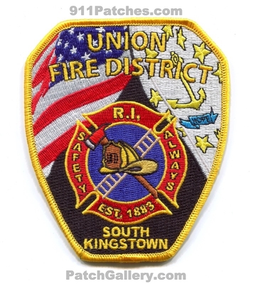 Union Fire District South Kingstown Patch (Rhode Island)
Scan By: PatchGallery.com
Keywords: dist. ufd u.f.d. department dept. safety always r.i. ri est. 1883