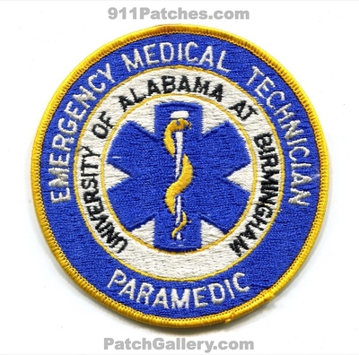 University of Alabama at Birmingham Emergency Medical Technician EMT Paramedic Patch (Alabama)
Scan By: PatchGallery.com
Keywords: ems ambulance