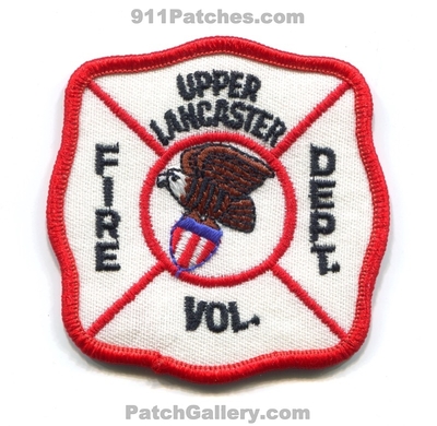Upper Lancaster Volunteer Fire Department Patch (Virginia)
Scan By: PatchGallery.com
Keywords: vol. dept.