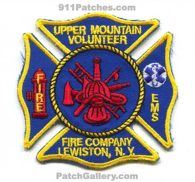 Upper Mountain Volunteer Fire Company Lewiston Patch (New York)
Scan By: PatchGallery.com
Keywords: vol. co. ems department dept.