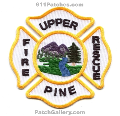 Upper Pine Fire Rescue Department Patch (Colorado)
[b]Scan From: Our Collection[/b]
Keywords: dept.