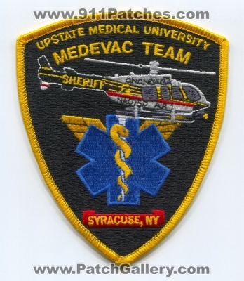 Upstate Medical University Medevac Team (New York)
Scan By: PatchGallery.com
Keywords: ems air medical helicopter ambulance onondaga county co. sheriffs department dept. office 1 syracuse ny