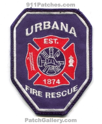 Urbana Fire Rescue Department Patch (Illinois)
Scan By: PatchGallery.com
Keywords: est. 1874