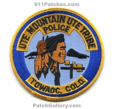 Ute Mountain Ute Tribe Police Department Towaoc Patch (Colorado)
Scan By: PatchGallery.com
Keywords: mtn. dept. indian tribal
