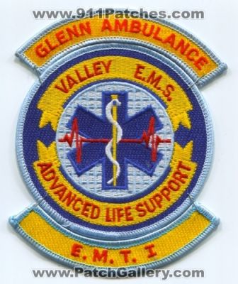 Valley EMS Advanced Life Support Glenn Ambulance EMT I (California)
Scan By: PatchGallery.com
Keywords: e.m.s. als e.m.t.