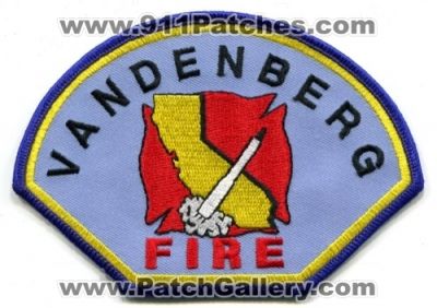 Vandenberg Air Force Base Fire Department (California)
Scan By: PatchGallery.com
Keywords: dept. afb usaf