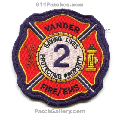 Vander Fire EMS Department 2 Patch (North Carolina)
Scan By: PatchGallery.com
Keywords: dept. saving lives protecting property