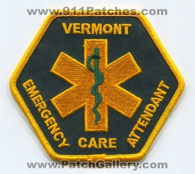 Vermont State Emergency Care Attendant ECA EMS Patch (Vermont)
Scan By: PatchGallery.com
Keywords: Certified E.C.A. Medical Services E.M.S. Ambulance