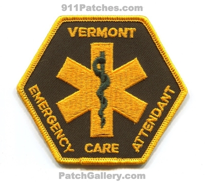 Vermont State Emergency Care Attendant EMS Patch (Vermont)
Scan By: PatchGallery.com
Keywords: ambulance eca