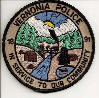 Vernonia Police
Thanks to EmblemAndPatchSales.com for this scan.
Keywords: oregon