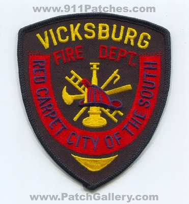 Vicksburg Fire Department Patch (Mississippi)
Scan By: PatchGallery.com
Keywords: dept. red carpet city of the south