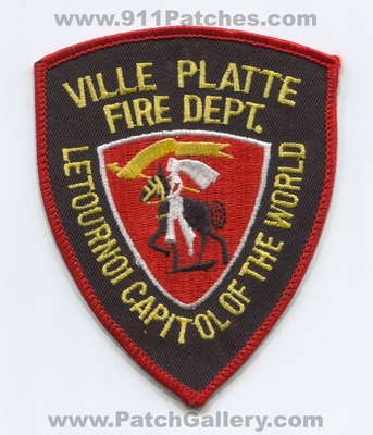 Ville Platte Fire Department Patch (Louisiana)
Scan By: PatchGallery.com
Keywords: dept. letournoi capitol of the world