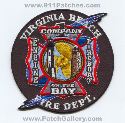 Virginia Beach Fire Department Station 1 Engine Fireboat Patch (Virginia)
Scan By: PatchGallery.com
Keywords: dept. vbfd v.b.f.d. company co. on the bay lighthouse