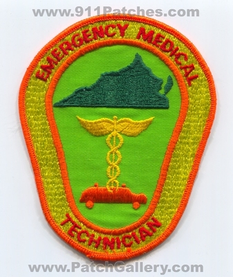 Virginia State Emergency Medical Technician EMT Patch (Virginia)
Scan By: PatchGallery.com
Keywords: certified licensed registered services ems