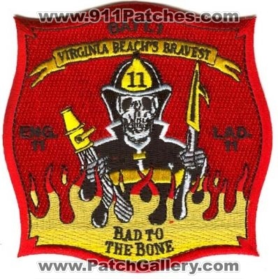 Virginia Beach Fire Department Engine 11 Ladder 11 Battalion 1 Patch (Virginia)
Scan By: PatchGallery.com
Keywords: vbfd dept. eng. batt. company co. station bad to the bone
