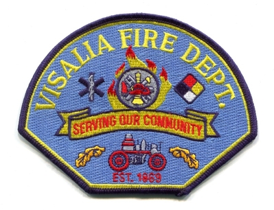Visalia Fire Department Patch (California)
Scan By: PatchGallery.com
Keywords: dept. serving our community est. 1869