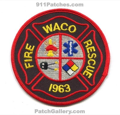 Waco Fire Rescue Department Patch (North Carolina)
Scan By: PatchGallery.com
Keywords: dept. 1963