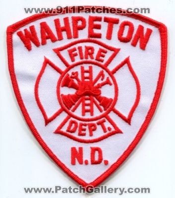 Wahpeton Fire Department (North Dakota)
Scan By: PatchGallery.com
Keywords: dept. n.d.