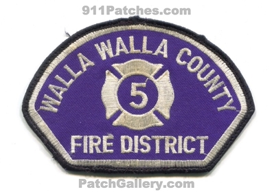 Walla Walla County Fire District 5 Patch (Washington)
Scan By: PatchGallery.com
Keywords: co. dist. number no. #5 department dept.